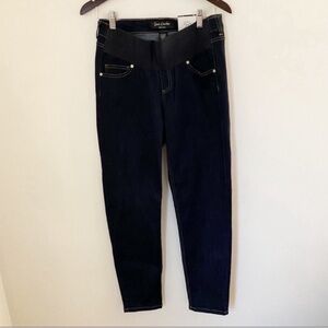 Savi Parker Maternity Jeans Size 29 NEW Dark Blue Wash Low Panel Stretch Waist